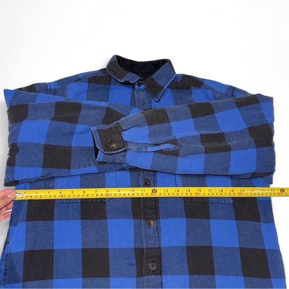 Men's Blue and Black Checkered Jacket - Picture 4 of 7